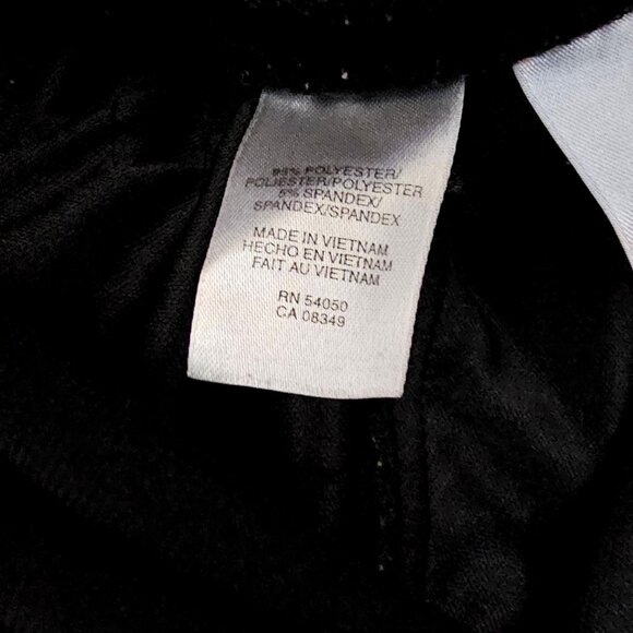 Evan Picone Black Knee-Length Dress With Rushed Waist Detail, Short Sleeves & V- - Picture 9 of 9